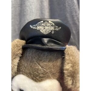 Vintage 1998 Harley-Davidso n Biker Dog Plush Stuffed Animal Jacket Hat Bandana
